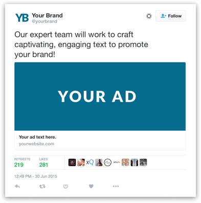 Let your brand's voice be heard on Twitter.
